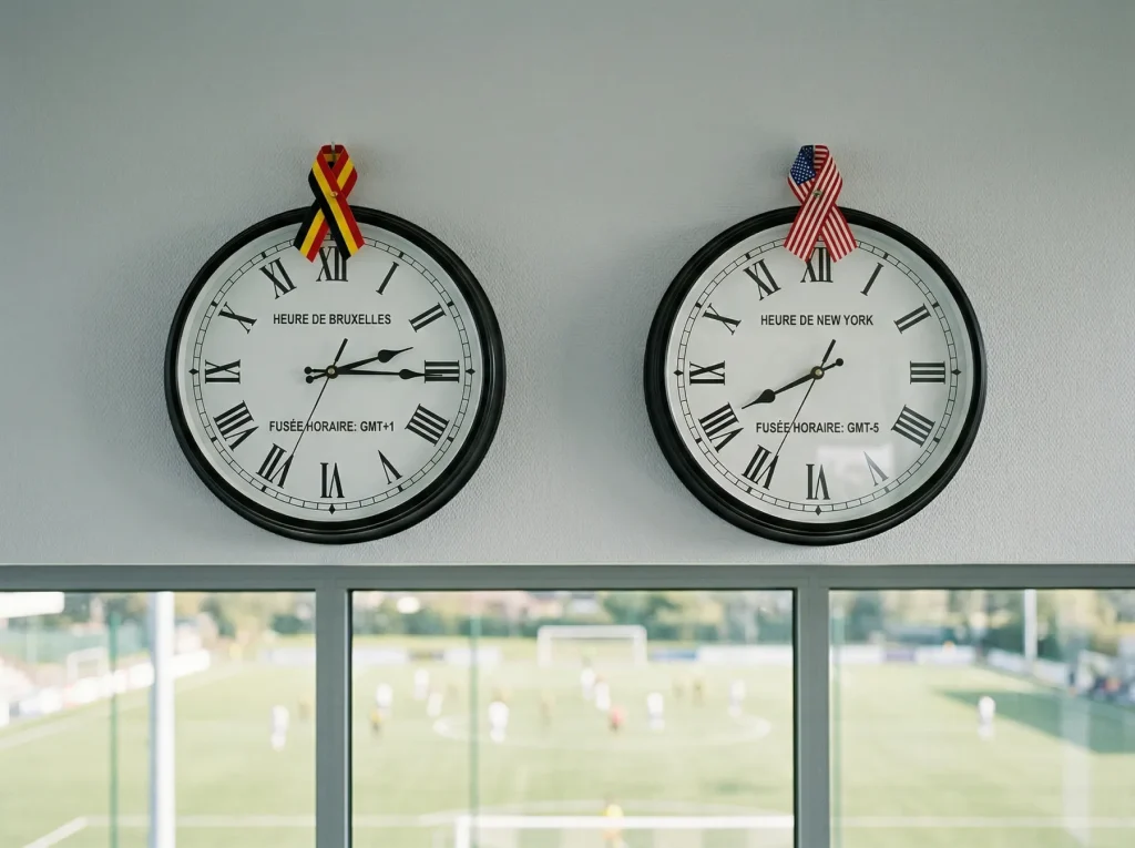 Guide des horaires et du décalage horaire entre la Belgique et les villes hôtes de la Coupe du Monde 2026